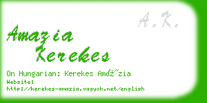 amazia kerekes business card